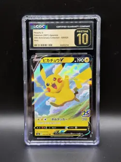 Pokemon Pikachu V 020/028 CGC 10 Pristine 25th Anniversary Japanese - Image 1
