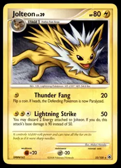 Jolteon 23/100 Rare Majestic Dawn Pokemon Lightly Played - Image 1