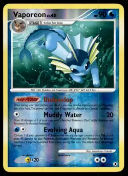 Vaporeon 34/111 Rare Rising Rivals Pokemon Reverse Holo Near Mint - Image 1