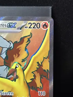 Pokemon Team Rocket's Moltres ex Full Art Holo Ultra Rare 208/182 Near Mint - Image 4