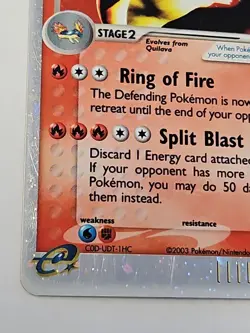 Pokemon Typhlosion ex EX Sandstorm Holo Rare Card 99/100 160 HP 2003 Vintage - Image 2