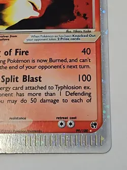 Pokemon Typhlosion ex EX Sandstorm Holo Rare Card 99/100 160 HP 2003 Vintage - Image 4