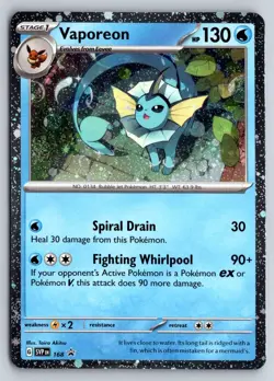VAPOREON (COSMOS HOLO) 168 SCARLET & VIOLET PROMO POKEMON HOLO NM - Image 1