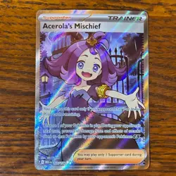 Pokemon TCG Acerola's Mischief 165/132 Ultra Rare Full Art ME01: Mega Evolution - Image 1