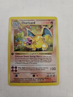 1999 Pokemon Base Set Unlimited Charizard 4/102 Holo Rare NM - Image 1