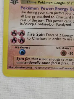 1999 Pokemon Base Set Unlimited Charizard 4/102 Holo Rare NM - Image 4