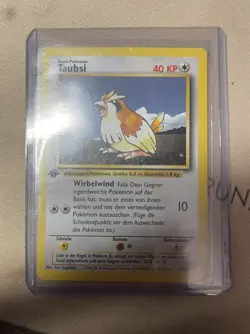 1st Edition Pidgey (Taubsi) 57/102 - NM Near Mint - German Base Set Pokemon Card - Image 1