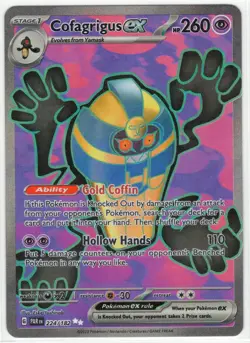 Cofagrigus ex 224/182 Ultra Rare Paradox Rift Pokemon TCG Holo Near Mint - Image 1