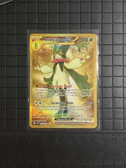 Meowscarada ex - 271/193 - Hyper Rare Gold Paldea Evolved Full Art Pokemon TCG - Image 1