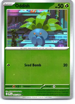Oddish 001/094 Common Phantasmal Flames Pokemon Reverse Holo Near Mint - Image 1