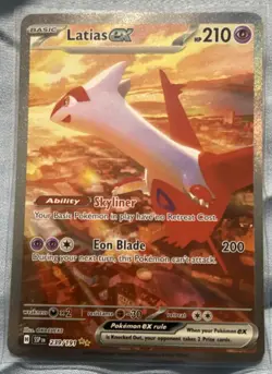 Pokemon Latias ex Sv08: Surging Sparks 239/191 Special Illustration Rare Holo - Image 1