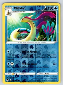 Milotic 040/195 Reverse Holo Rare Silver Tempest Pokemon Near Mint - Image 1