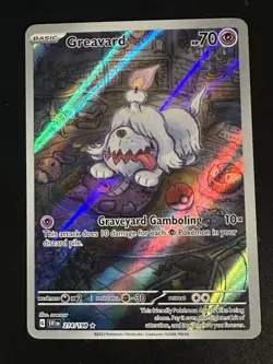 Greavard 214/198 Pokemon Scarlet & Violet Base Set Illustration Rare Holo NM - Image 1