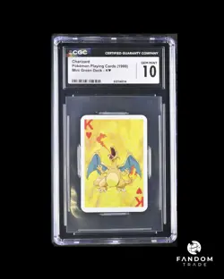 CGC 10 GEM MINT Charizard King of Hearts 1999 Pokemon Mini Green Deck - Image 1