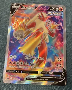 Pokemon TCG Blaziken V 020/198 Rapid Strike Ultra Rare Holo EN 210HP - Image 1