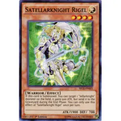 Yugioh! MP Satellarknight Rigel - SECE-EN025 - Super Rare - 1st Edition Moderate - Image 1
