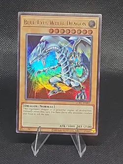 Blue-Eyes White Dragon LCKC-EN001 (Version 3) Ultra Rare Yugioh Alt Art NM - Image 1