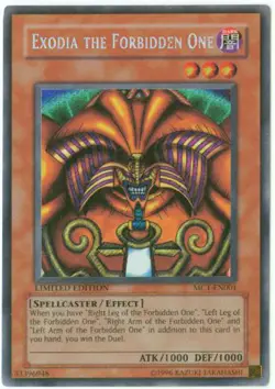 Yu-Gi-Oh Card - MC1-EN001 - EXODIA the FORBIDDEN ONE (secret rare holo) *Played* - Image 1