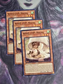 Yugioh! 3x WAKE CUP! Mocha DUAD-EN028 Common 1st Ed NM - Image 1