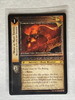 Lord of The Rings LOTR CCG TCG Rare Black Rider 12R80 Whip of Many Thongs - Image 1