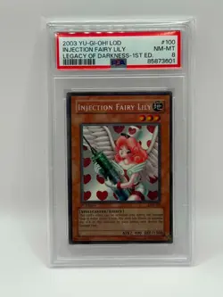 2003 YuGiOh! Legacy Of Darkness Injection Fairy Lily 1st edition PSA 8 NM-MT - Image 1