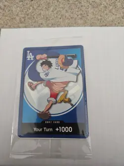 2026 Los Angeles Dodgers x One Piece Promo Card Monkey D Luffy Dodgers - Image 2