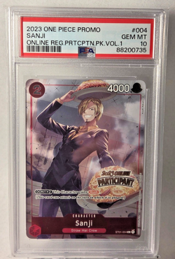 One Piece Card Game Sanji ST01-004 Offline Regional Participant Promo PSA 10 - Image 1