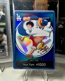 ONE PIECE X DODGERS PROMO MONKEY D LUFFY DON CARD 2026 Limited Rare New Sealed - Image 1