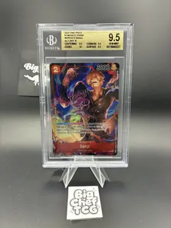 2022 ONE PIECE ROMANCE DAWN #OP01-013 SANJI ALT ART R BGS 9.5 - Image 1