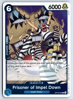 Prisoner of Impel Down OP16-042 One Piece The Time of Battle Foil Rare Near Mint - Image 1