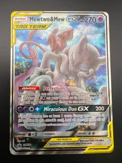 Mewtwo & Mew GX - SM191 - Pokemon Sun & Moon Promo Ultra Rare Card NM - Image 1