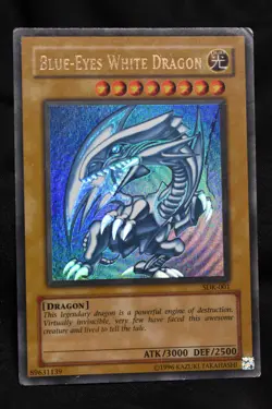 Blue-Eyes White Dragon SDK-001 HP Unlimited Super Rare Holo Yugioh Card - Image 1