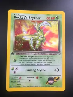 Rocket's Scyther - 13/132 - Pokemon Gym Heroes 1st Edition Holo Rare Card NM - Image 1