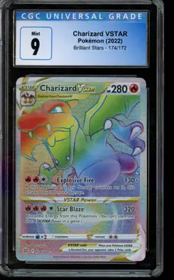 CGC 9 MINT Pokemon Charizard VSTAR Brilliant Stars Card 174/172 - Image 1