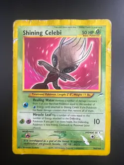 Shining Celebi - 106/105 - Pokemon Neo Destiny Unlimited Holo Rare Card WOTC HP - Image 1