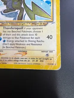 Shining Raichu - 111/105 - Pokemon Neo Destiny Unlimited Holo Rare Card WOTC HP - Image 2