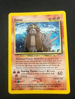 Entei - 6/64 - Pokemon Neo Revelation Unlimited Holo Rare Card WOTC NM - Image 1