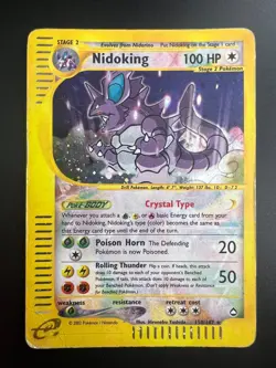Nidoking - 150/147 - Pokemon Aquapolis Holo Crystal Card HP - Image 1