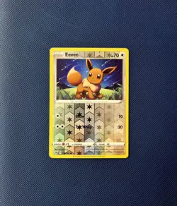 Pokemon Card Eevee Vivid Voltage Reverse Holo 130/185 Near Mint - Image 1