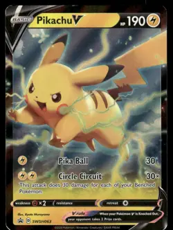 Pokemon Cards Pikachu V SWSH063 Sword & Shield Promo Holo Promo LP - Image 1