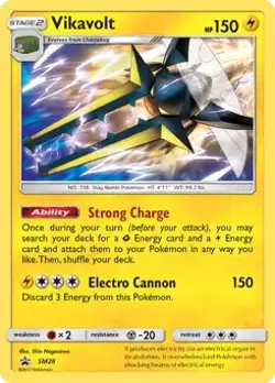 Vikavolt - SM28 - Pokemon Sun & Moon Promo Holo Rare Card LP - Image 1