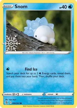 Snom - 084/264 - Pokemon Fusion Strike Holiday Calender Holo Rare Card NM - Image 1