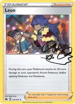Leon - 134/159 - Pokemon Crown Zenith Sword & Shield Holo Rare Card NM - Image 1