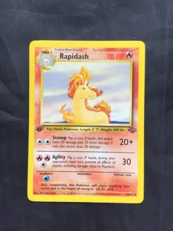 Pokemon Cards: Jungle 1st Edition Uncommon: Rapidash 44/64 - Image 1