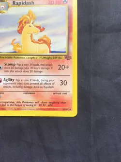 Pokemon Cards: Jungle 1st Edition Uncommon: Rapidash 44/64 - Image 4
