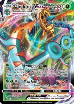Dhelmise VMAX - 010/072 - Pokemon Shining Fates Sword Shield Ultra Rare Card LP - Image 1
