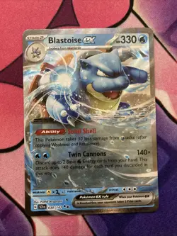 Blastoise ex 030/142 Sv07: Stellar Crown Holo Double Rare Near Mint English Card - Image 1