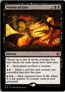 Season of Loss 112 Mythic Bloomburrow Magic: The Gathering Near Mint - Image 1