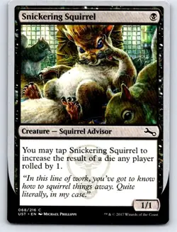 Snickering Squirrel 68 Common Unstable Magic: The Gathering Lightly Played - Image 1