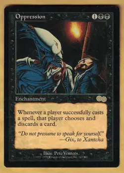 Oppression - (Urza's Saga, Rare, English, 1998) MTG - Image 1